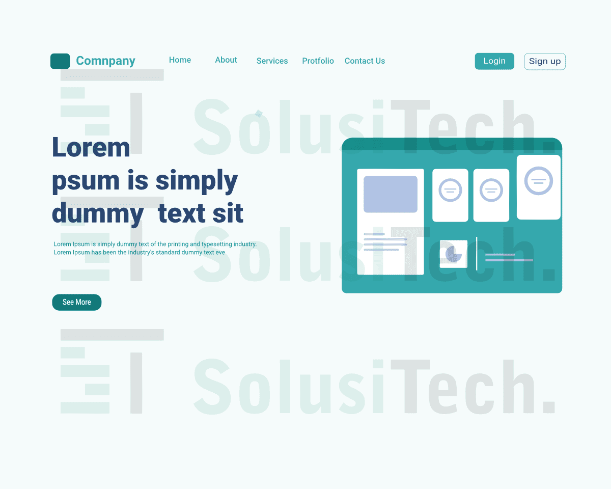 Desain Antarmuka Website Company Profile Premium - SolusiTech