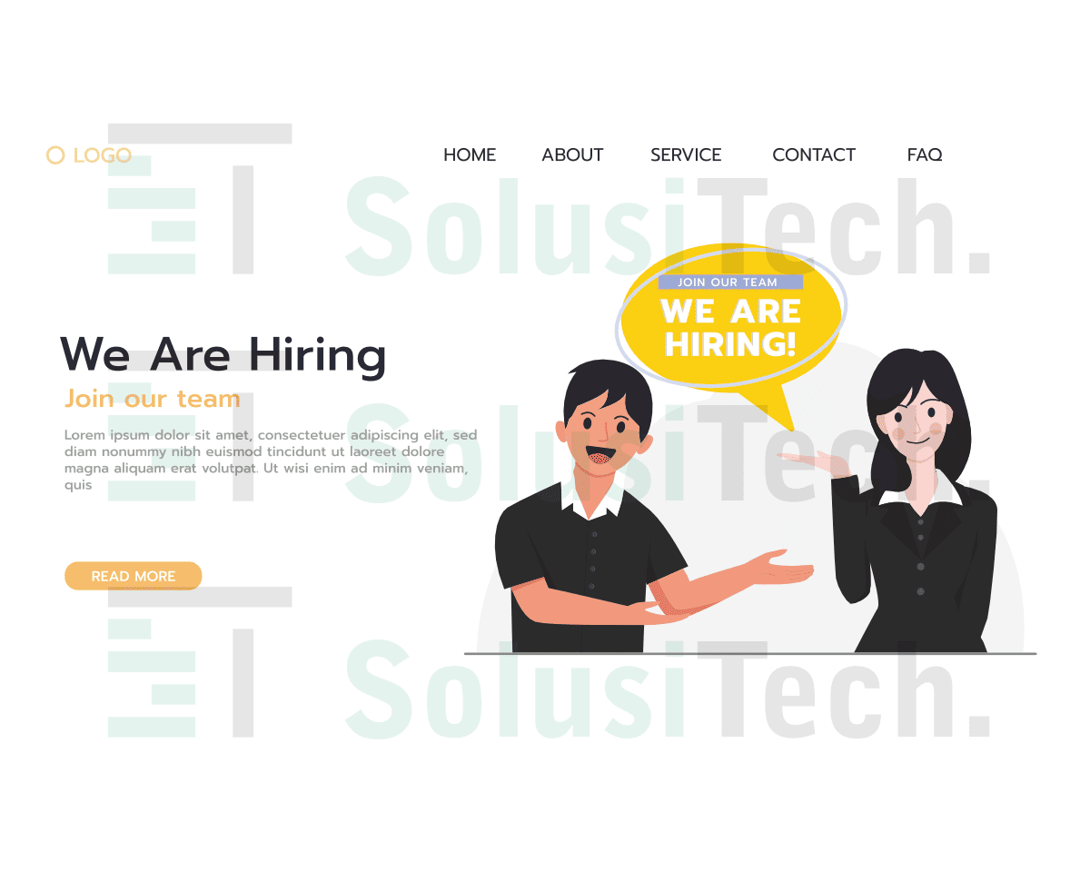Desain Website Landing Page Lowongan Kerja - SolusiTech