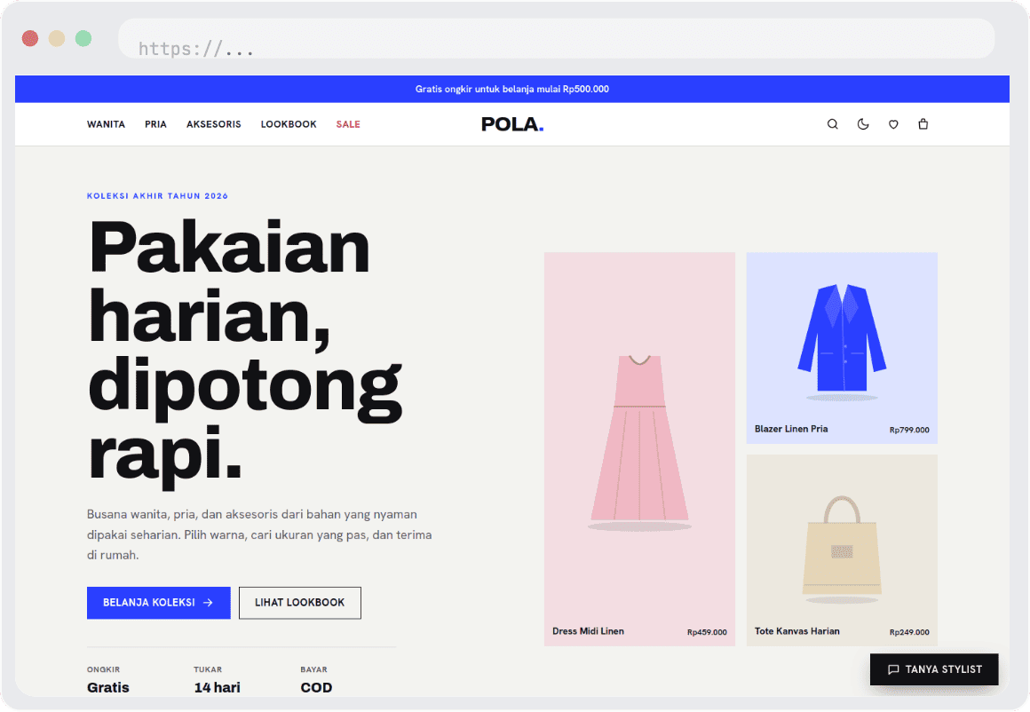 Landing Page Premium Untuk Toko Online - SolusiTech