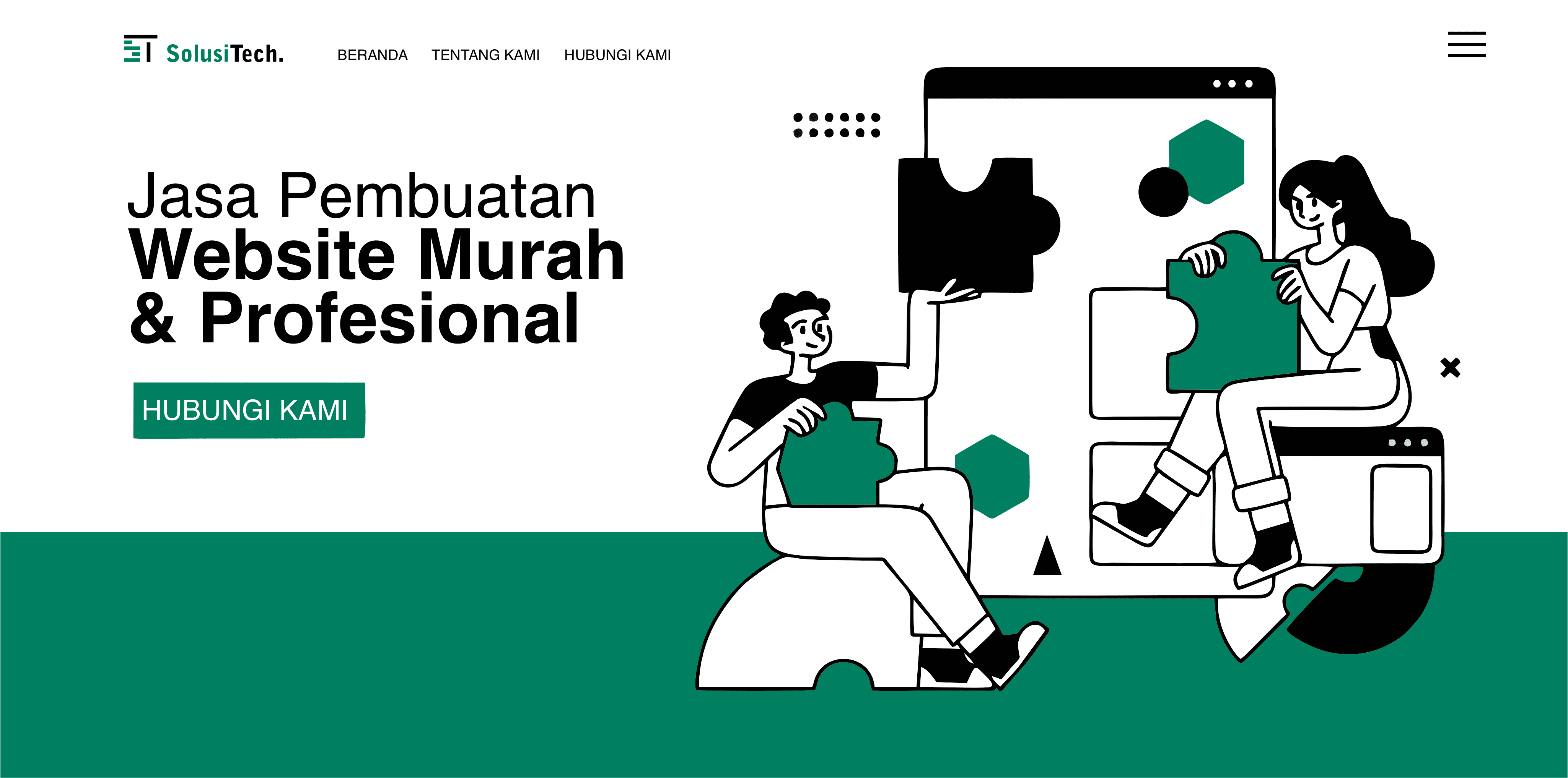 Desain website modern dan responsif buatan SolusiTech
